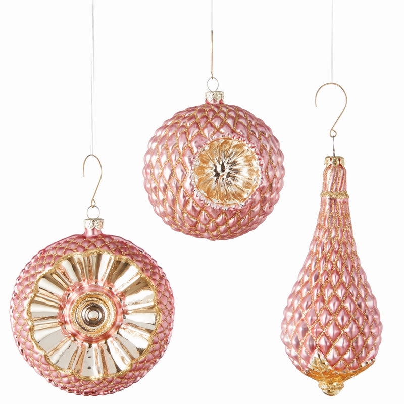 NAPA Home & Garden, GLASS TUFTED ORNAMENTS, SET OF 3,Z4075PKG
