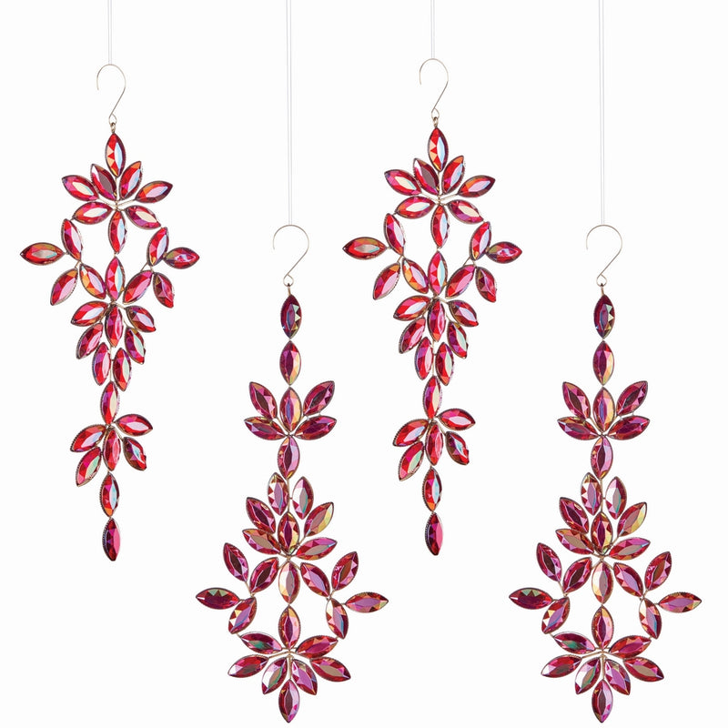 NAPA Home & Garden, JEWELED ARABESQUE ORNAMENTS, SET OF 4,Z4206RRD