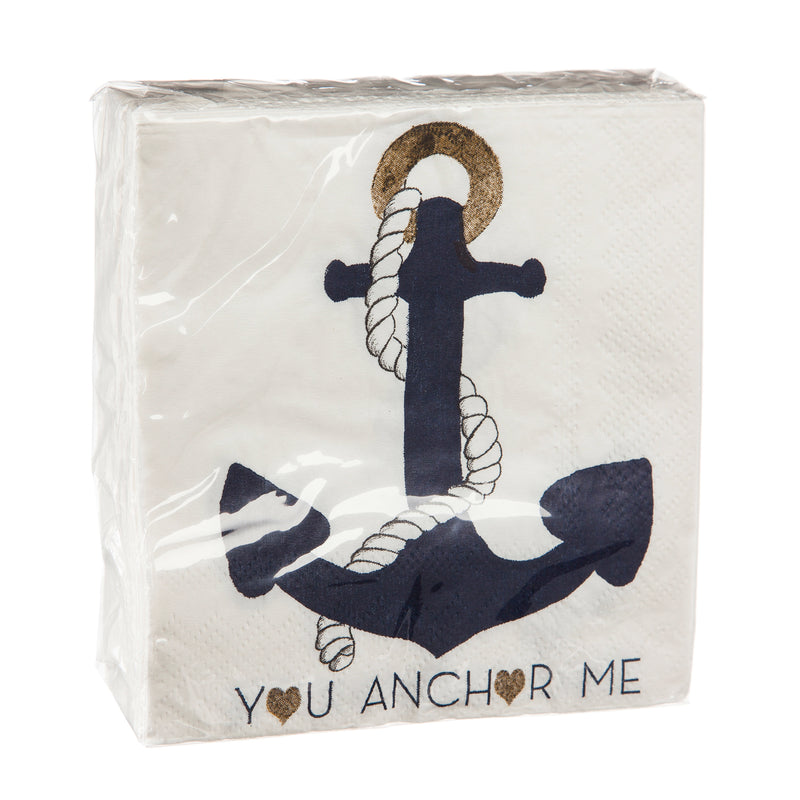 40ct, 3ply Cocktail Napkin, You Anchor Me,z4nc7276