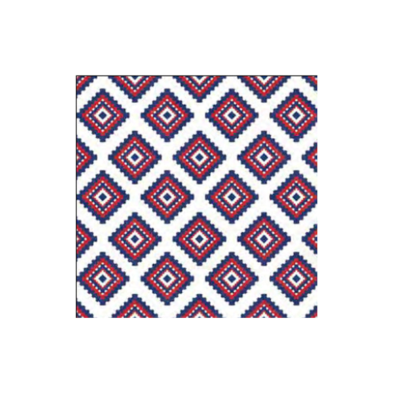 40ct 3ply Cocktail Napkins,Red Blue White Prints,z4nc7628