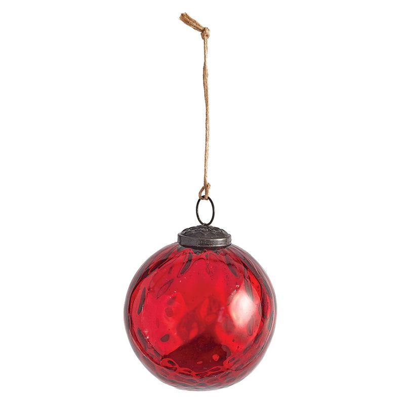 Napa Home Garden, WINTERBERRY GLS ORB ORN 4" RED,z7029rd