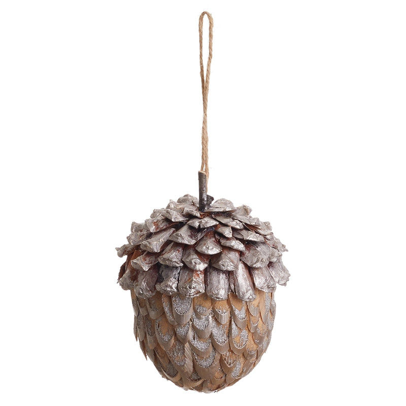 Napa Home Garden, WOODLAND ACORN ORNAMENT 4.25"H,z7086na