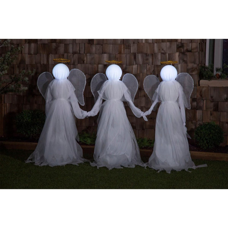 Evergreen Accessory,Set of 3 LED Angel,6.3x51.18x47.24 Inches