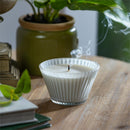 SDS HD 7oz Ribbed Cupcake Glass Candle Bright White