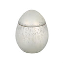 Bunny Blooms Egg Mercury Glass Candle Bright White