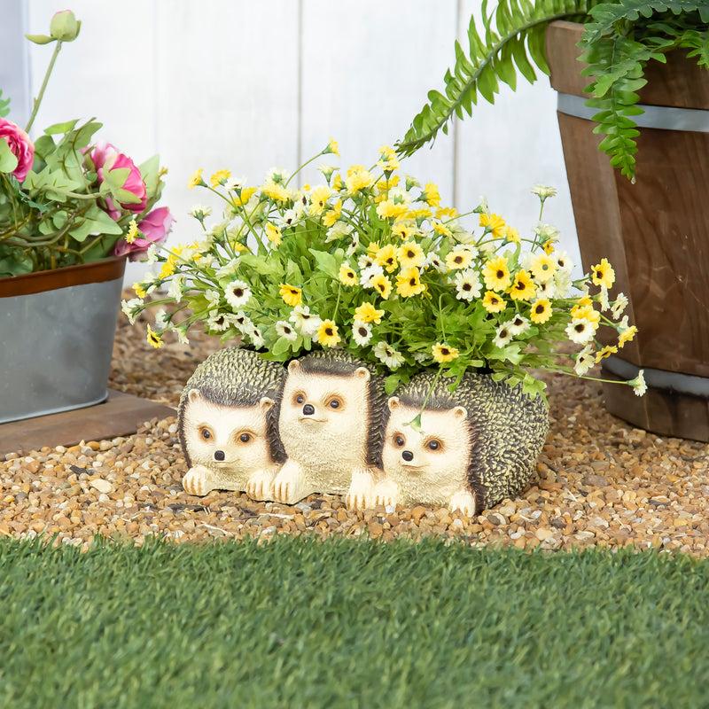 Resin planter, Hedgehogs,zq84g3495