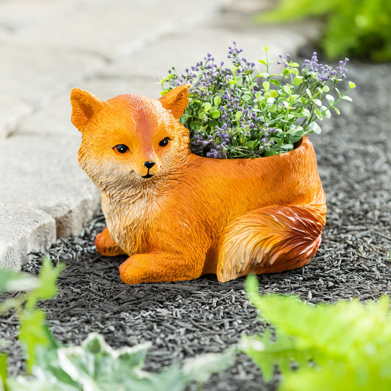 Portly Woodland Animal Planter, Fox,zq84g4631