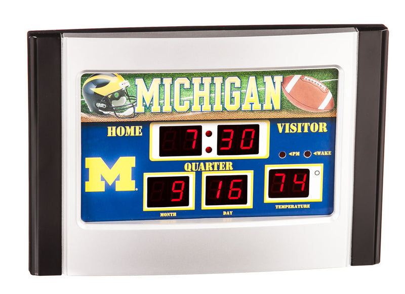 Evergreen Enterprises 6.5"x9" Scoreboard Desk Clock (NG)- U of Michigan, 9.21'' x 3.3 '' x 6.41'' inches