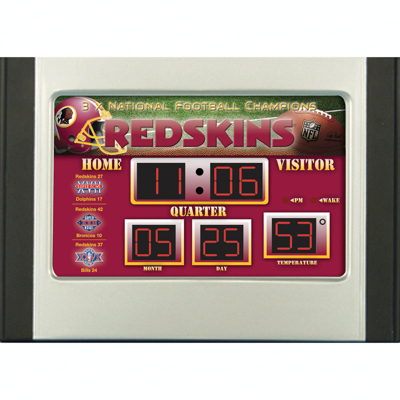Evergreen Enterprises 6.59" Scoreboard Desk Clock (Comm)- Washington Redskins, 11'' x 8.5 '' x 5'' inches