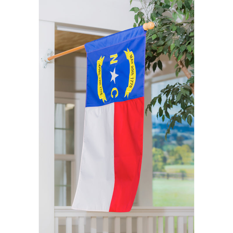 Evergreen Flag,North Carolina State Flag House Applique Flag,28x0.5x44 Inches