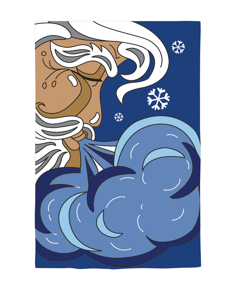 Old Man Winter Suede House Flag,10494an