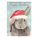 Merry Christmas Bunny Burlap House Flag,13b12440