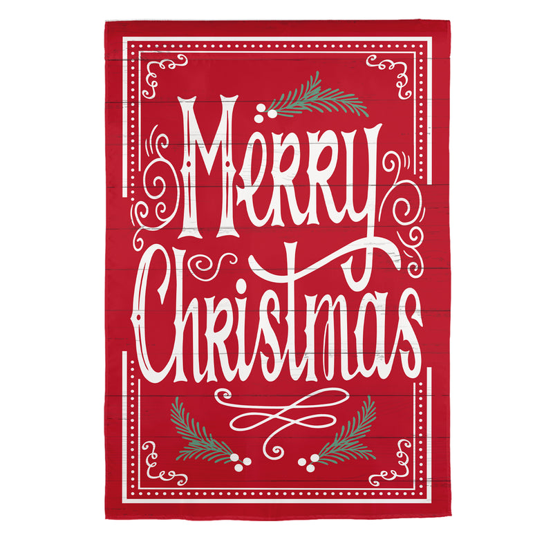 Quaint Merry Christmas Sign Burlap House Flag,13b12451