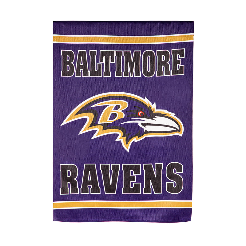 Embossed Suede Flag, House Size, Baltimore Ravens,13es3802