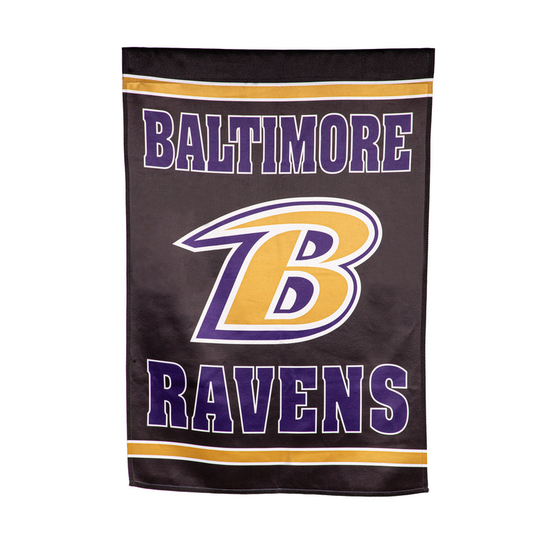 Embossed Suede Flag, House Size, Baltimore Ravens,13es3802