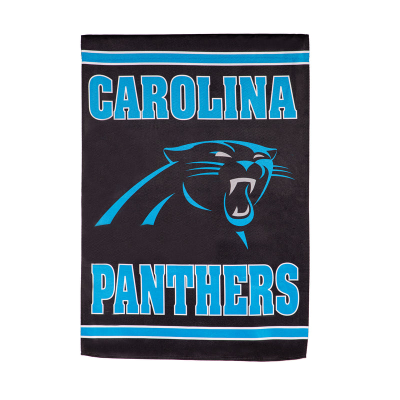 Embossed Suede Flag, House Size, Carolina Panthers,13es3804