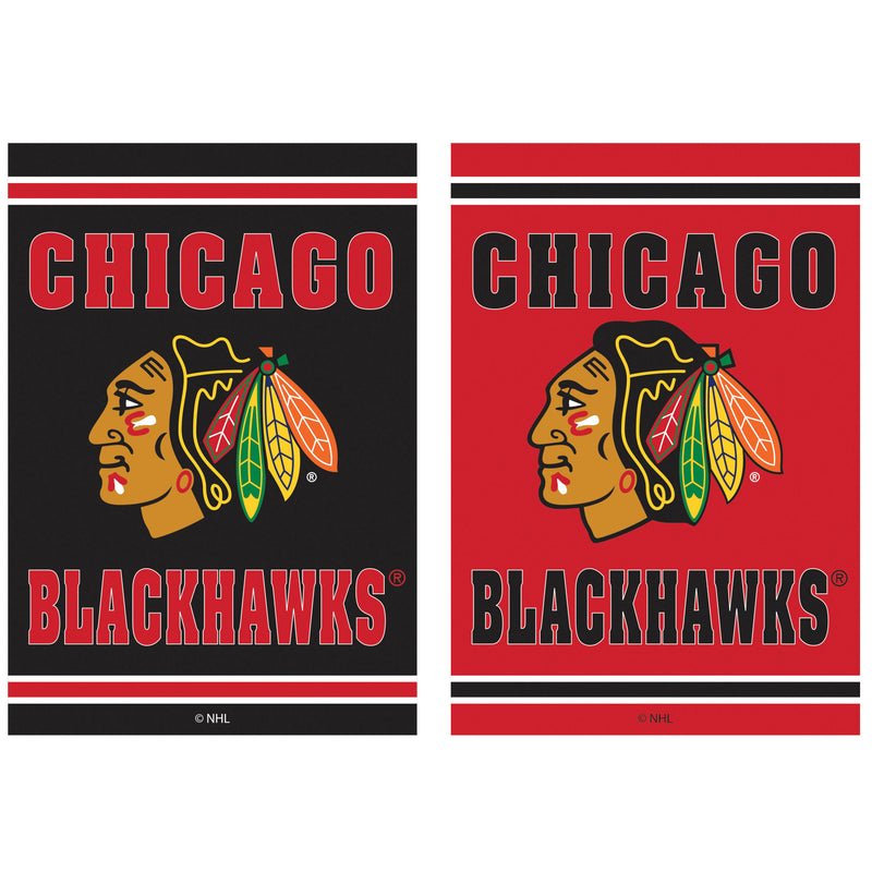 Embossed Suede Flag, House Size, Chicago Blackhawks,13es4355