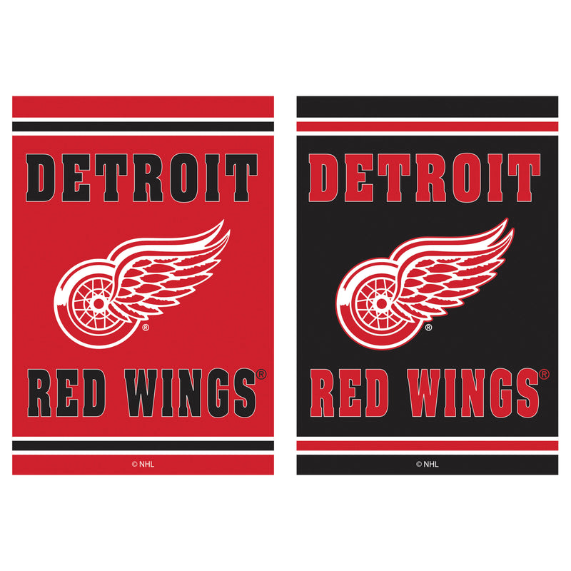 Embossed Suede Flag, House Size, Detroit Red Wings,13es4359