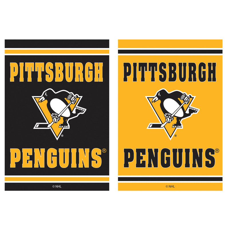 Embossed Suede Flag, House Size, Pittsburgh Penguins,13es4372