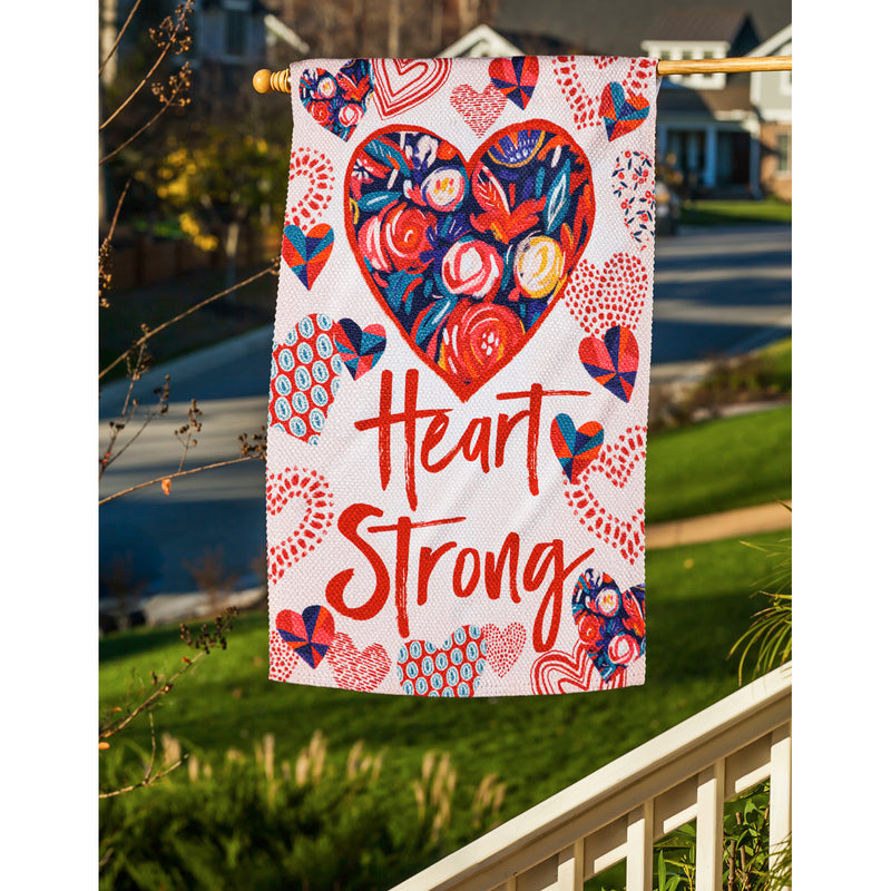 Flag, American Heart Assoc., Heart Strong, ES REG, 0.2"x28"inches