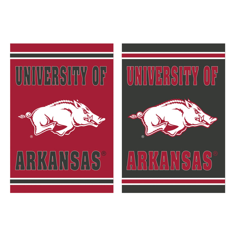 Embossed Suede Flag, House Size, University of Arkansas,13es911