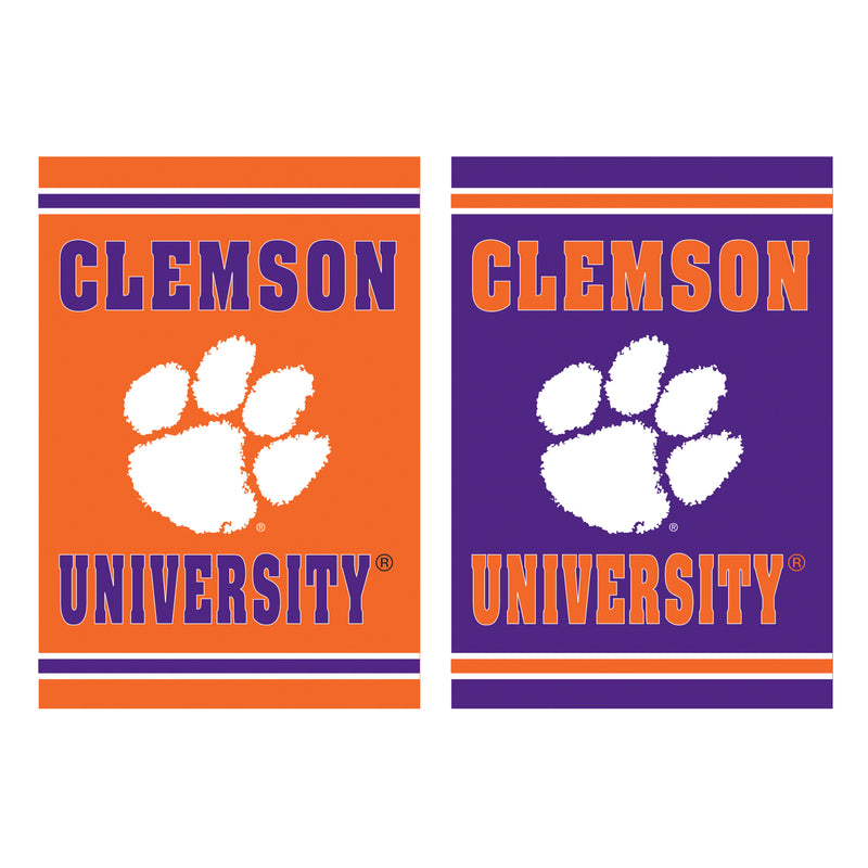 Embossed Suede Flag, House Size, Clemson University,13es912