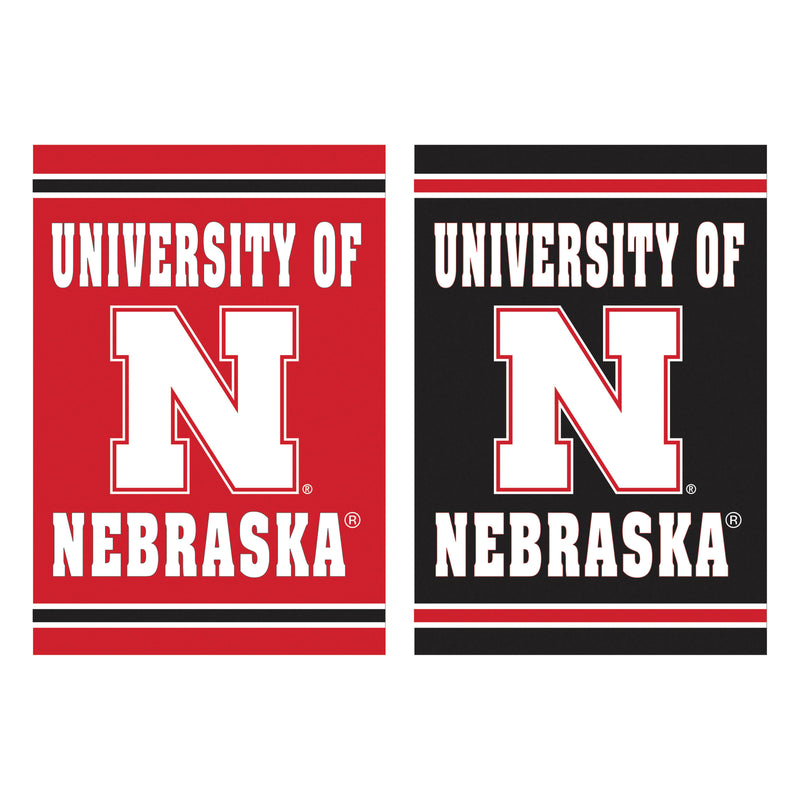 Embossed Suede Flag, House Size, University of Nebraska,13es949