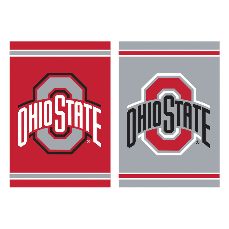 Embossed Suede Flag, House Size, Ohio State University,13es973