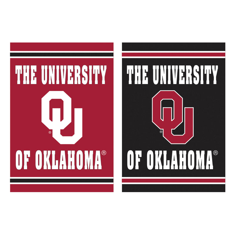 Embossed Suede Flag, House Size, University of Oklahoma,13es974