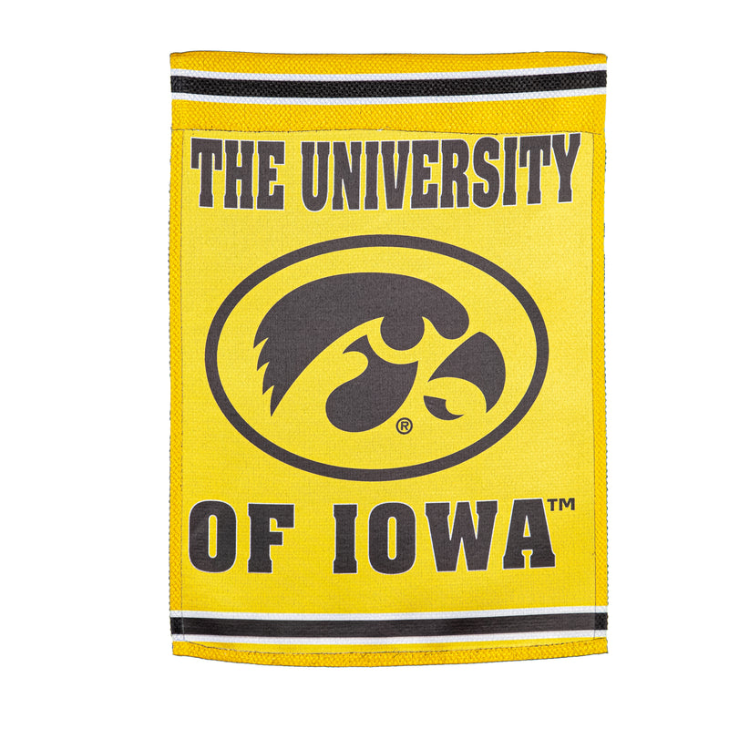 Embossed Suede Flag, House Size, University of Iowa,13es980