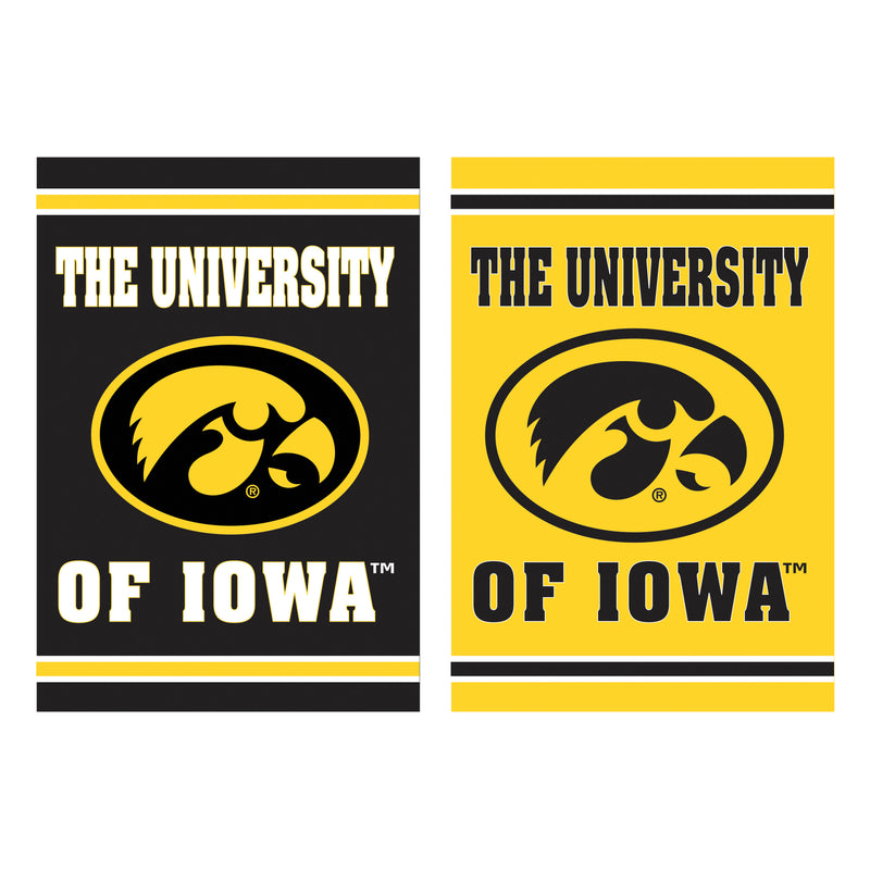 Embossed Suede Flag, House Size, University of Iowa,13es980