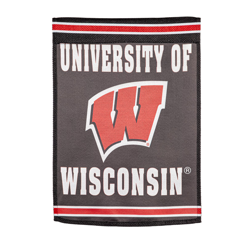 Embossed Suede Flag, House Size, University of Wisconsin-Madison,13es984