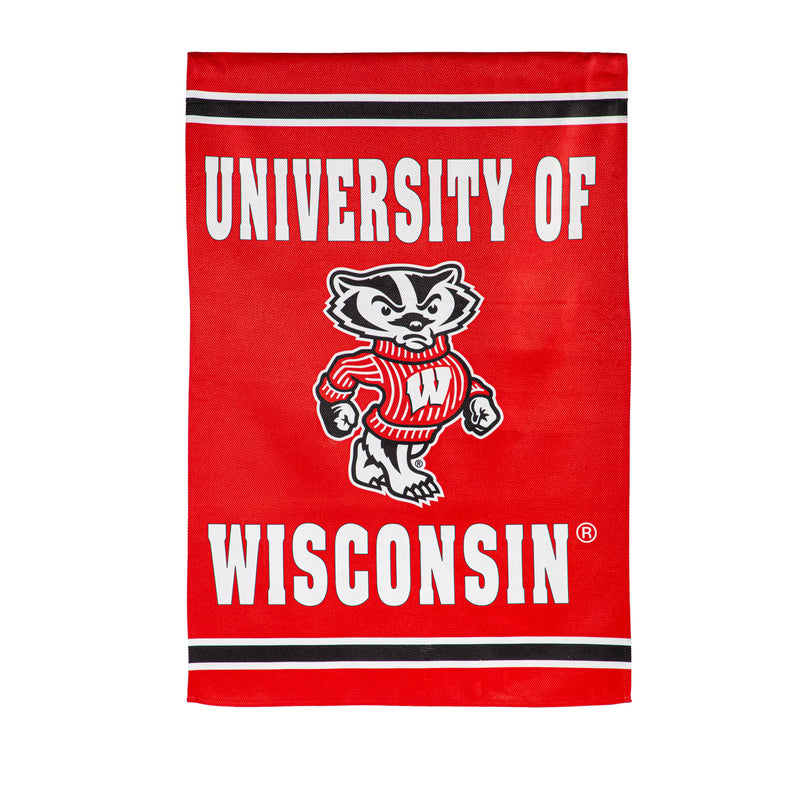 Embossed Suede Flag, House Size, University of Wisconsin-Madison,13es984