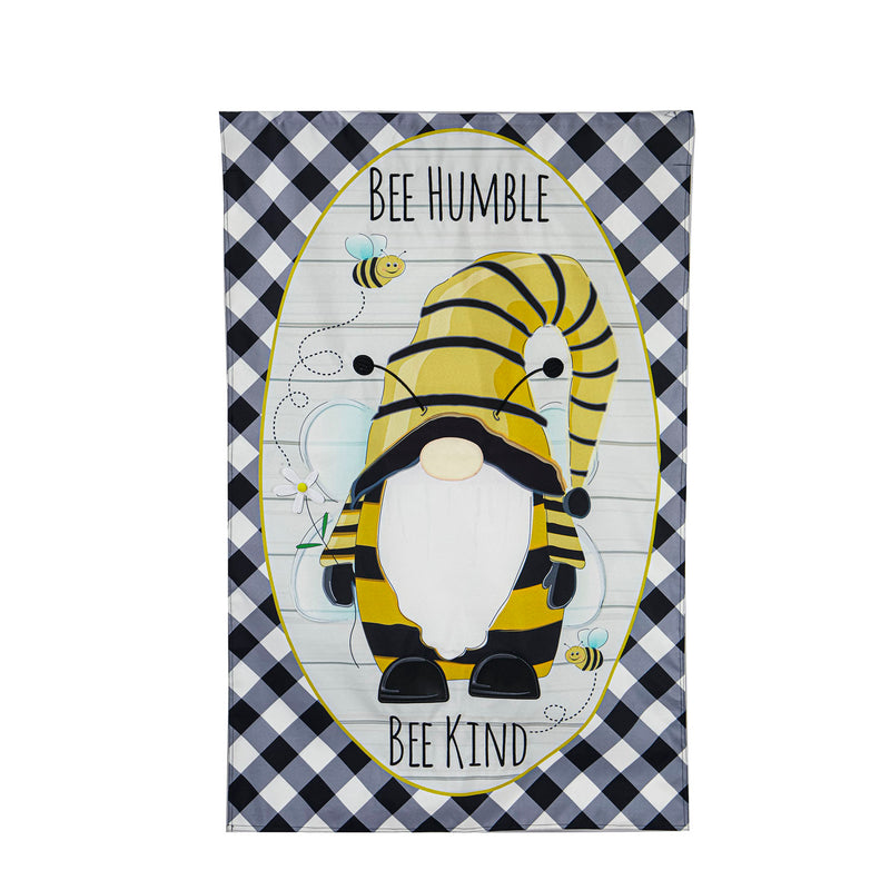 Bee Humble Bee Kind Gnome House Linen Flag,13l10343