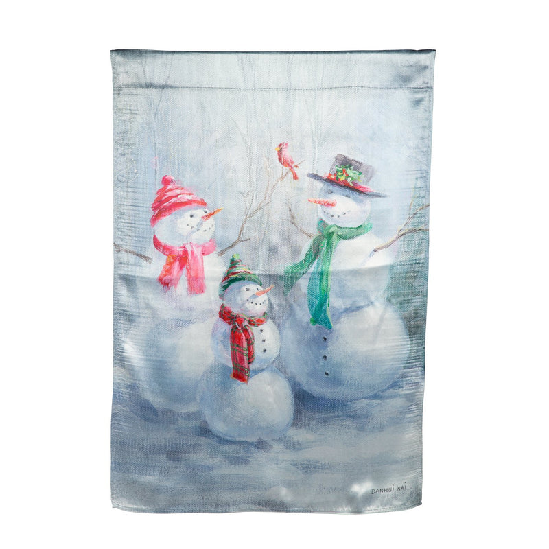 Snowman Linen House Flag,13l11625