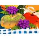 Cornucopia with Checks House Linen Flag,13l9905