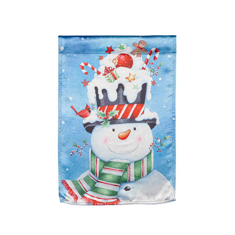 Christmas Snowman Lustre House Flag,13lu11126