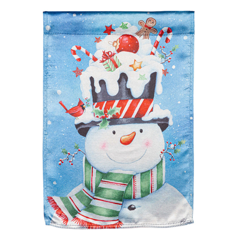 Christmas Snowman Lustre House Flag,13lu11126