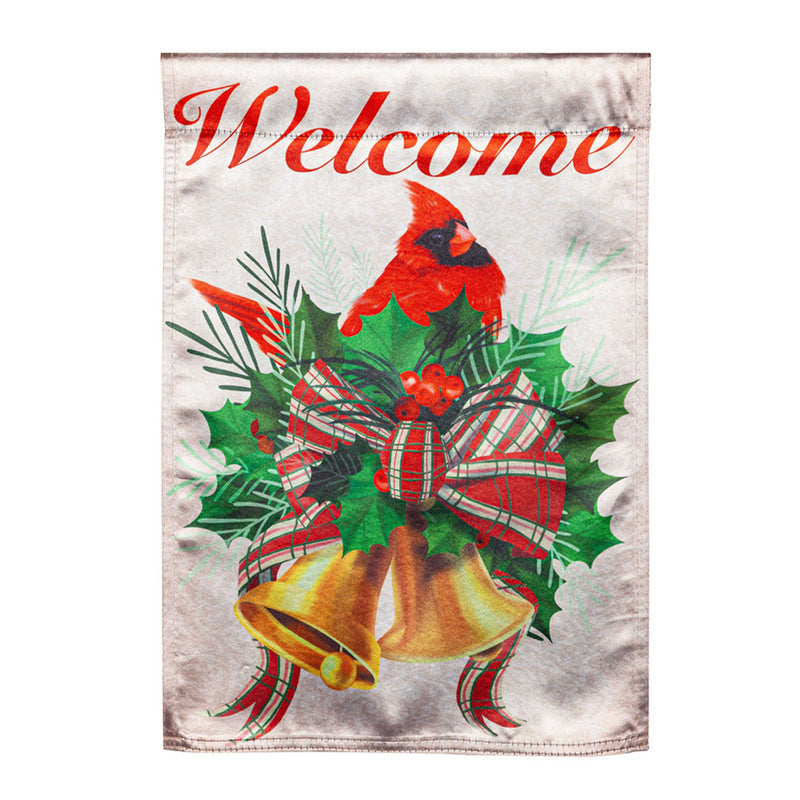 Welcome Cardinal Lustre House Flag,13lu11312