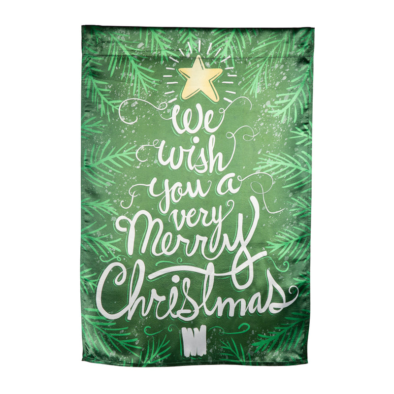 We Wish You a Merry Christmas Lustre Reversible House Flag,13lu11319fb