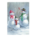 Snowman Family Lustre House Flag,13lu11328
