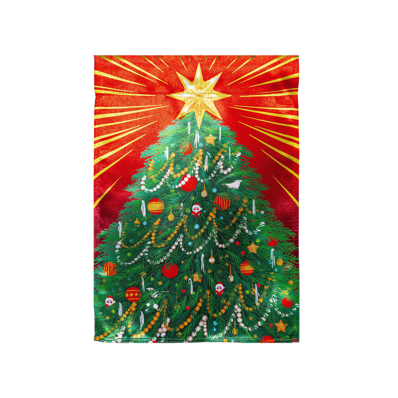 Classic Christmas Tree Lustre House Flag,13lu12235