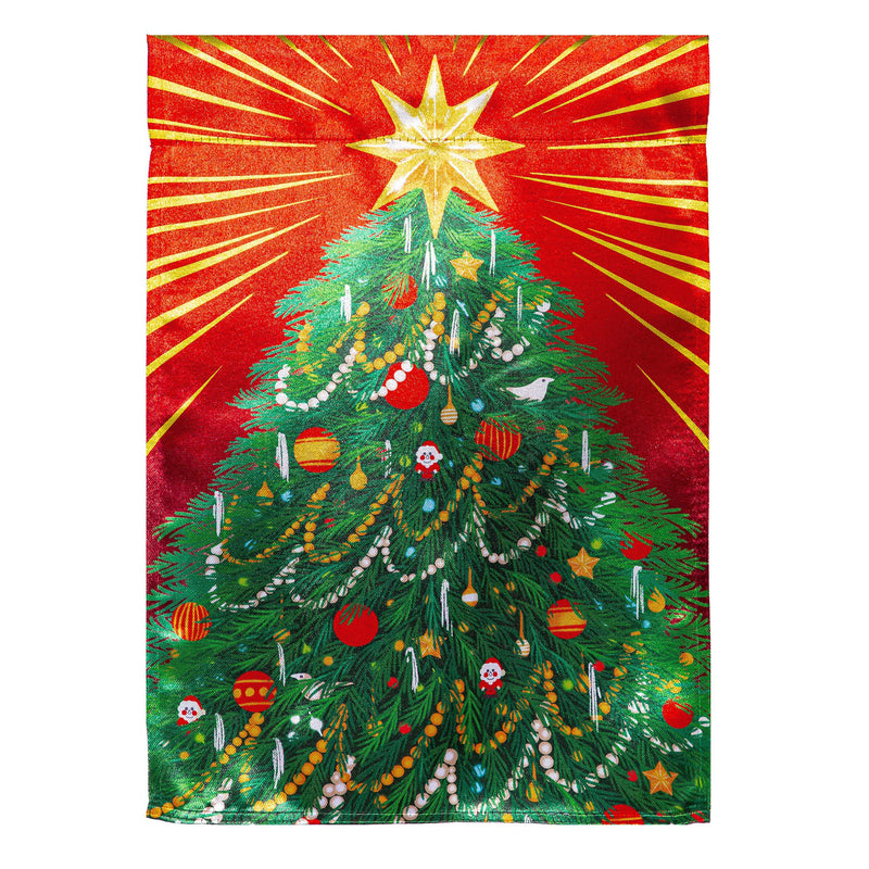 Classic Christmas Tree Lustre House Flag,13lu12235