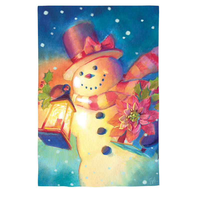 Lantern Snowman Lustre House Flag,13lu12281