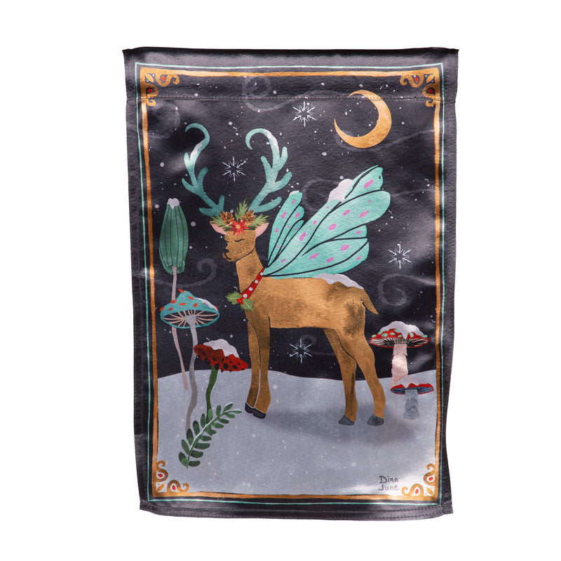 Santa's Forest of Wonder Reversible Lustre House Flag,13lu12408fb