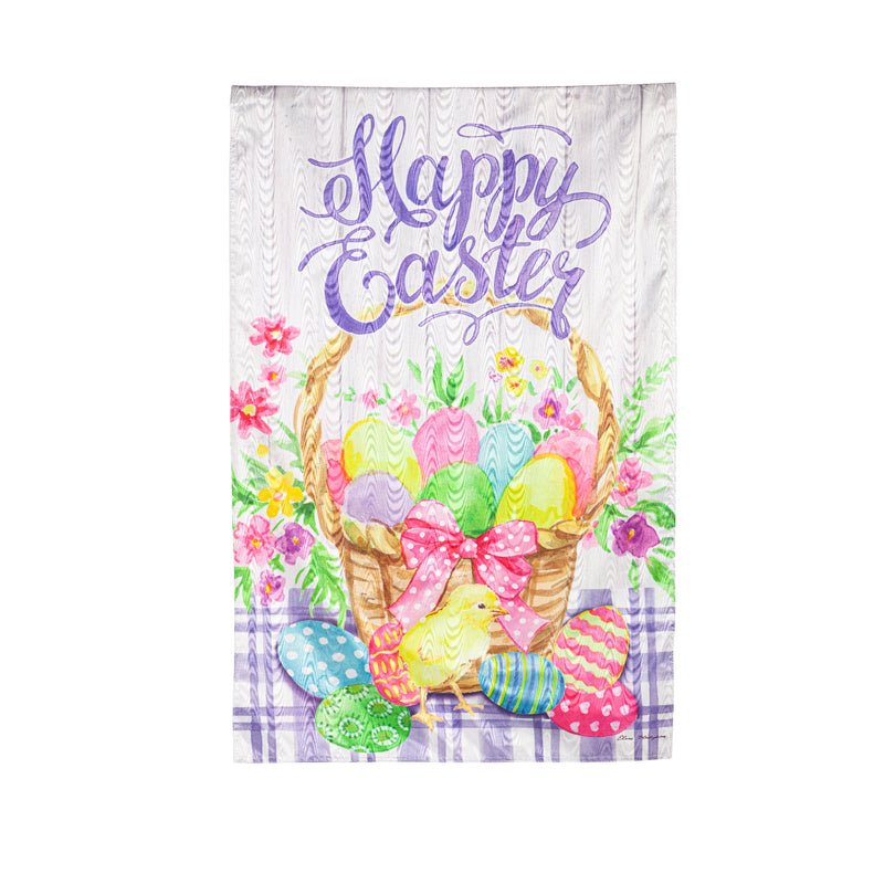 Easter Egg Basket Moire House Flag,13m11288