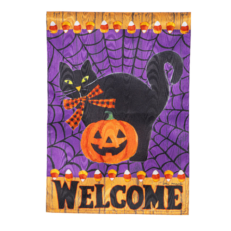 Black Cat Moire House Flag,13m11686