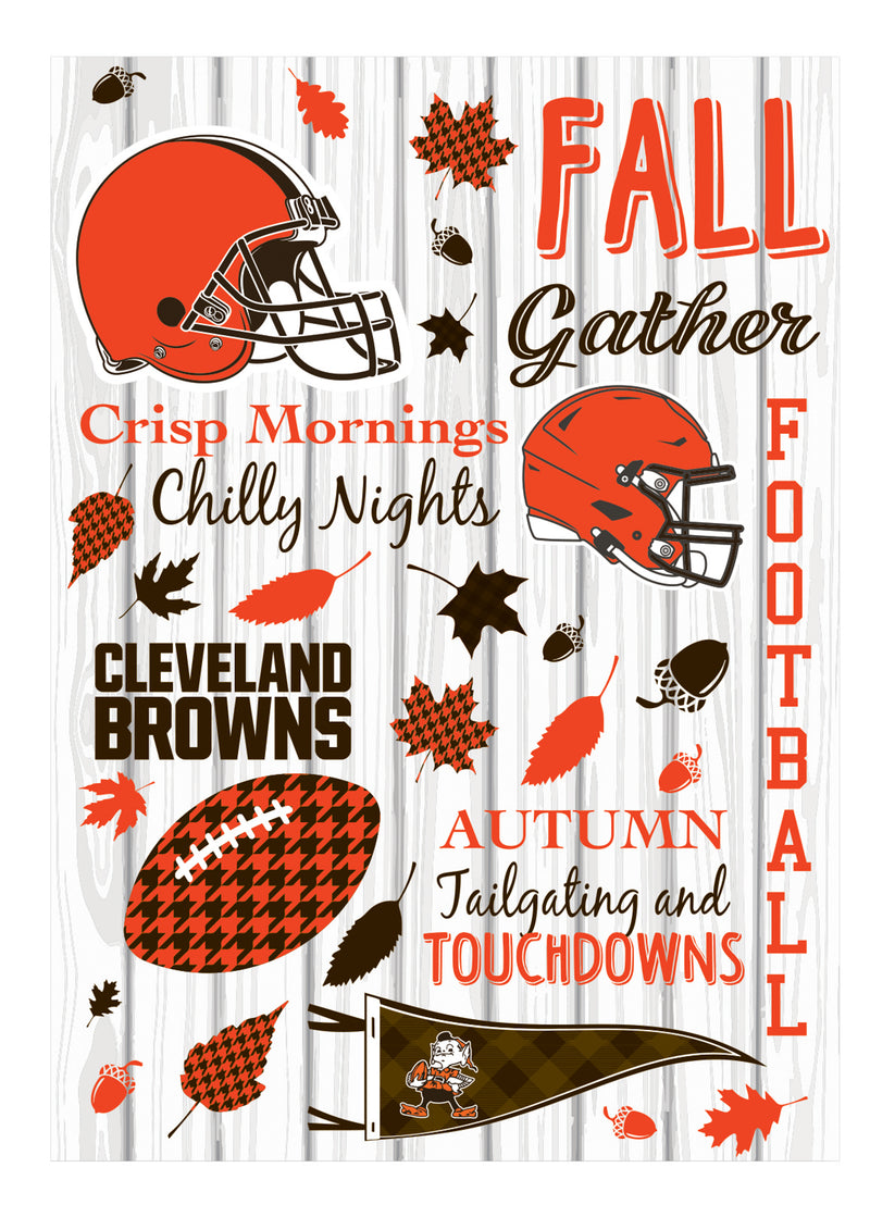 Cleveland Browns, Moire Flag, House Size, Fall Seasonal,13m3807