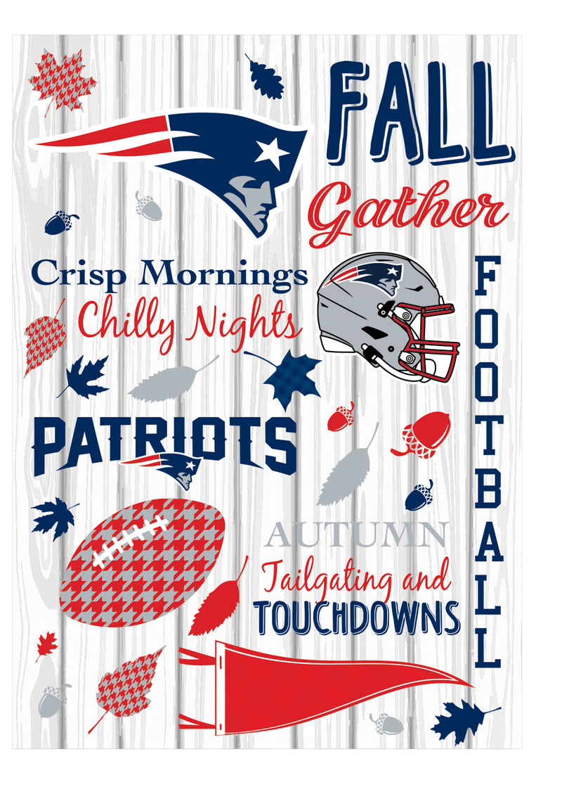 New England Patriots, Moire Flag, House Size, Fall Seasonal,13m3818