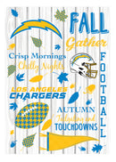 Los Angeles Chargers, Moire Flag, House Size, Fall Seasonal,13m3825